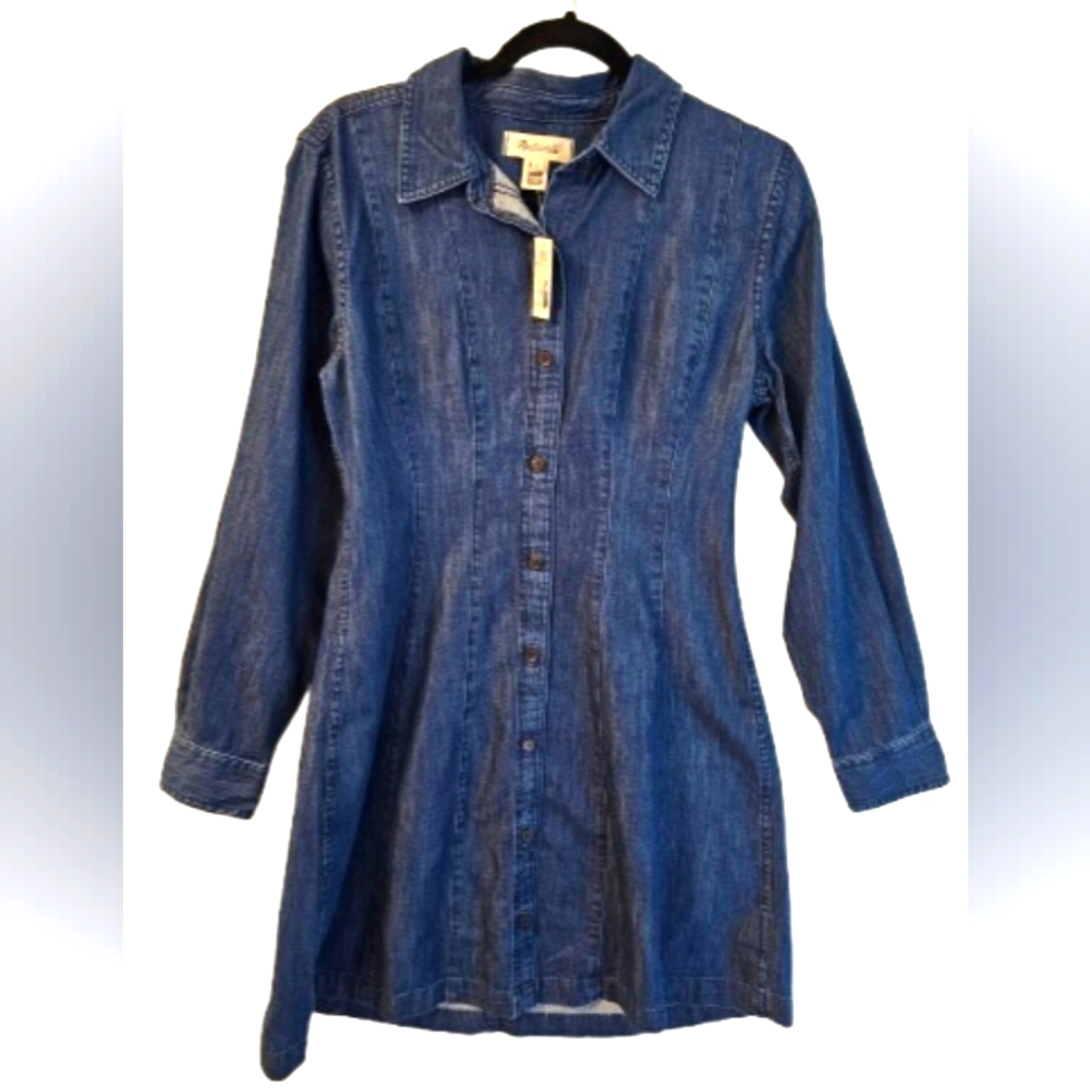 Madewell Indigo Denim Mini Shirt Dress